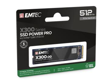 EMTEC Power Pro X300 - SSD - 512 GB - intern - M.2 2280 - PCIe 3.0 x4 (NVMe)