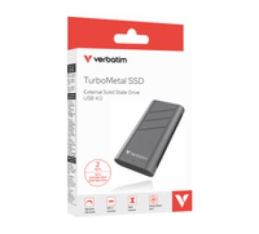 Verbatim TurboMetal SSD USB4 2TB, 2 TB, USB Typ-C, USB4 Gen 2x2, 3700 MB/s, 40 G...
