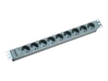 Bachmann Steckdosenleiste (Rack - einbaufähig) - 3600 Watt - Ausgangsanschlüsse: 9 (Stromversorgung)