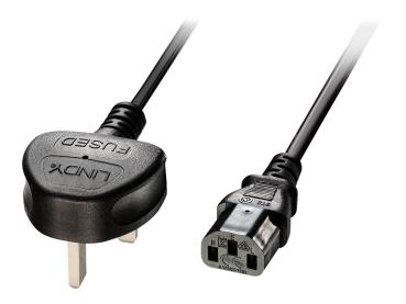 Lindy Stromkabel - BS 1363A (M) bis IEC 60320 C13