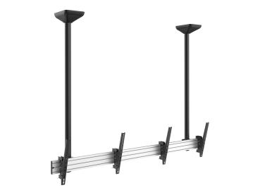 Equip Pro - Klammer - für 2 LCD-Displays - Kunststoff, Aluminium, Stahl - Schwarz, Silber - Bildschirmgröße