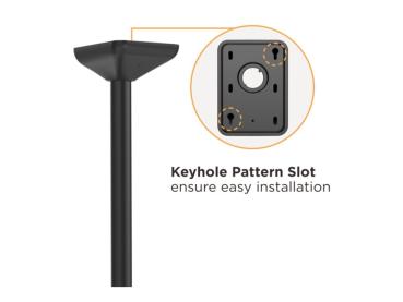 Equip Pro - Klammer - für 3 LCD-Anzeigen - Kunststoff, Aluminium, Stahl - Schwarz, Silber - Bildschirmgröße