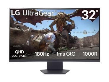 LG UltraGear 32GS60QC-B - LED-Monitor - Gaming - gebogen - 80 cm (32")