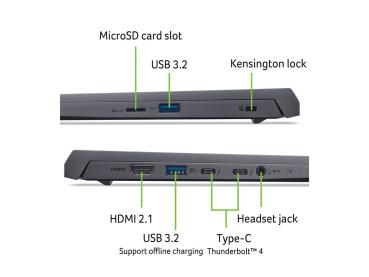 Acer Swift X 14 SFX14-72G - Intel Core Ultra 7 155H / 1.4 GHz - Win 11 Pro - GeForce RTX 4060 - 32 GB RAM - 1.