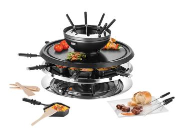 UNOLD RACLETTE 48726 Multi 4 in 1 - Raclette/Fondue/Grill/Heißer Stein