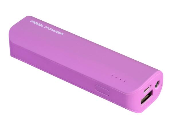RealPower PB-2600 - Powerbank - 2600 mAh - 1 A (USB)
