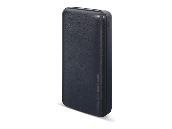 Gembird PB20-02 - Powerbank - 20000 mAh - 12 Watt - 2.4 A - 2 Ausgabeanschlussstellen (2 x USB)