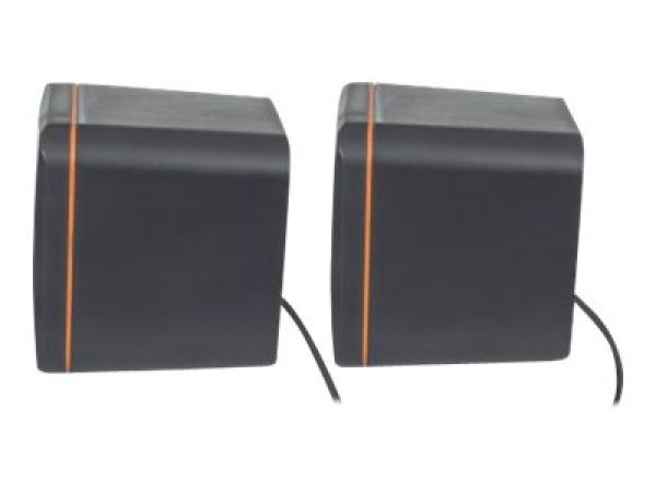 Manhattan 2600 Series Speaker System, Small Size, Big Sound, Two Speakers, Stereo, USB power, Output: 2x 3W, 3