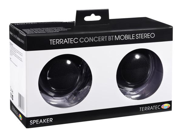 TerraTec CONCERT BT MOBILE STEREO - Lautsprecher - tragbar - kabellos - Bluetooth - 3 Watt (Gesamt)