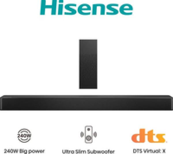 Hisense HS2100 - Kanäle - - DTS Virtual X - Dolby Digital - Plus - 2 - Subwoofer - 2 - Subwoofer - 2.1