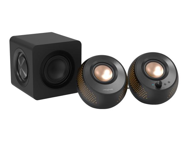 Creative Labs Creative Pebble X Plus - Lautsprechersystem - für PC - 2.1-Kanal - kabellos - Bluetooth - 15 Wa