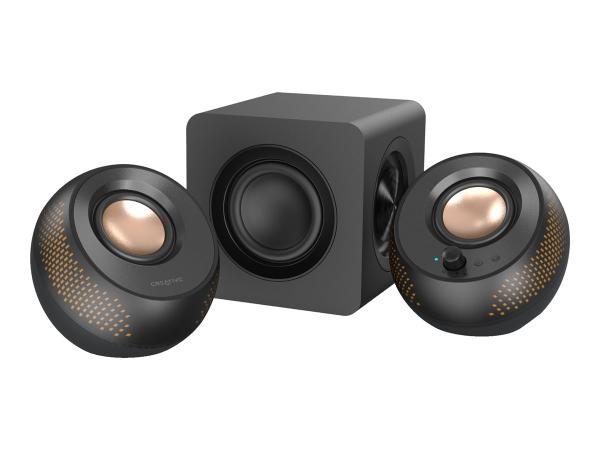 Creative Labs Creative Pebble X Plus - Lautsprechersystem - für PC - 2.1-Kanal - kabellos - Bluetooth - 15 Wa