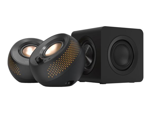 Creative Labs Creative Pebble X Plus - Lautsprechersystem - für PC - 2.1-Kanal - kabellos - Bluetooth - 15 Wa