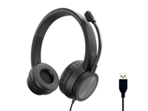 Conceptronic Headset USB-A Mikro int.Bed.Stereo sw - Headset - 22 KHz