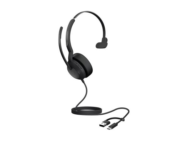 Jabra Evolve2 50 MS Mono - Headset - On-Ear - kabelgebunden
