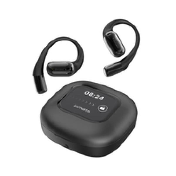 4smarts Open-Ear Bluetooth Kopfhörer SkyBuds AI Screen Schwarz - Kopfhörer