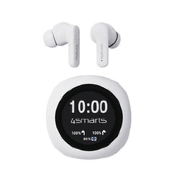 4smarts True Wireless In-Ear-Kopfhörer SkyBuds Screen Pro ANC Weiss - Kopfhörer - 20 KHz