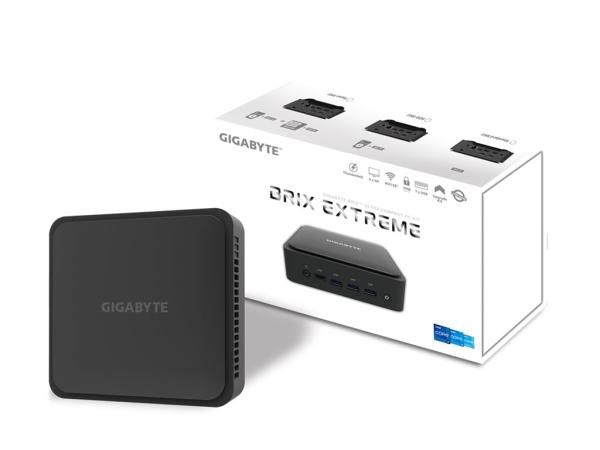 Gigabyte BRIX Extreme GB-BEi3H-1220 (rev. 1.0) - Barebone - Mini-PC - 1 x Core i3 1220P / 1.5 GHz - RAM 0 GB -