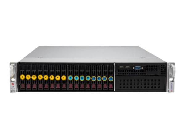 Supermicro Mainstream SuperServer 220P-C9R - Server - Rack-Montage - 2U - zweiweg - keine CPU - RAM 0 GB - SAS