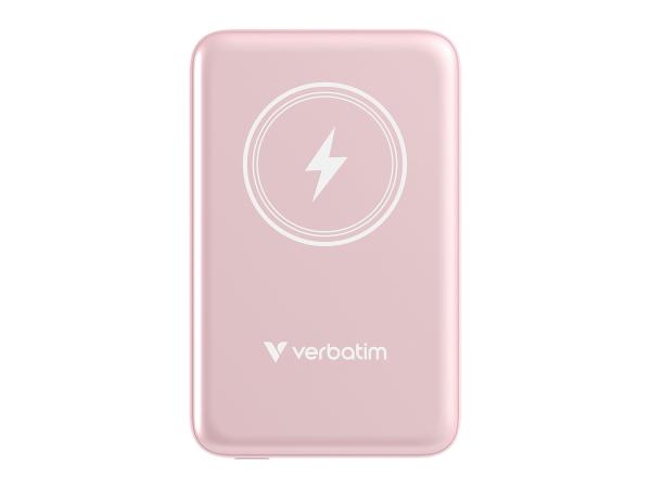 Verbatim Charge 'n' Go - Induktive Power Bank - Magnethalterung - Li-Pol - 10000 mAh - 20 Watt - 2.4 A - Apple