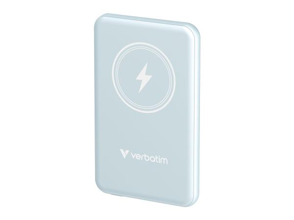 Verbatim Charge 'n' Go - Induktive Power Bank - Magnethalterung - Li-Pol - 5000 mAh - 20 Watt - 2.4 A - Apple 