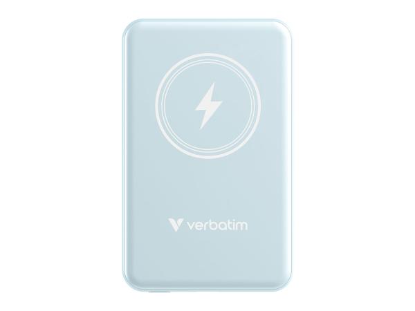 Verbatim Charge 'n' Go - Induktive Power Bank - Magnethalterung - Li-Pol - 5000 mAh - 20 Watt - 2.4 A - Apple 