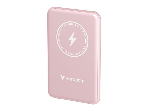 Verbatim Charge 'n' Go - Induktive Power Bank - Magnethalterung - Li-Pol - 5000 mAh - 20 Watt - 2.4 A - Apple 