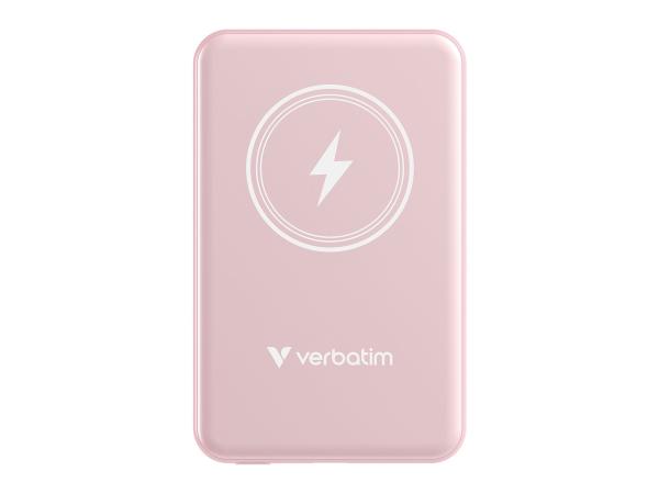 Verbatim Charge 'n' Go - Induktive Power Bank - Magnethalterung - Li-Pol - 5000 mAh - 20 Watt - 2.4 A - Apple 