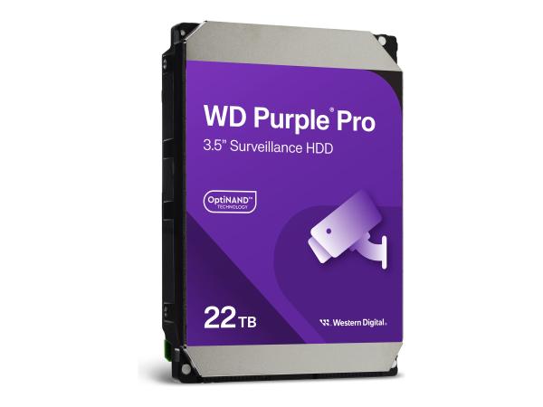 WD Purple Pro WD221PURP - Festplatte - 22 TB - Videoüberwachung, Smart Video - intern - 3.5" (8.9 cm)