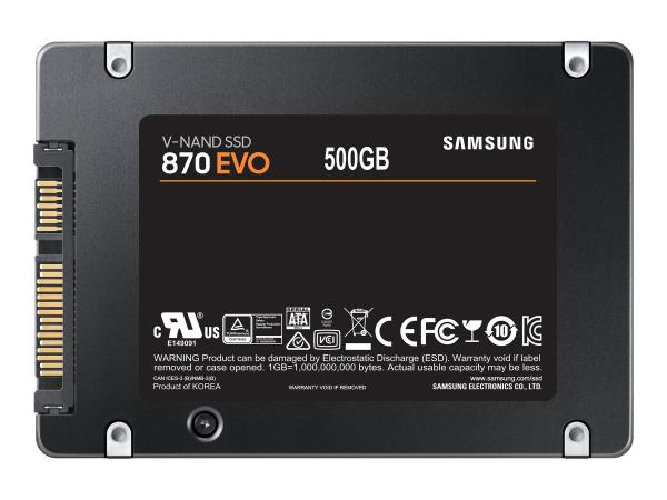 Samsung 870 EVO MZ-77E500B - SSD - verschlüsselt - 500 GB - intern - 2.5" (6.4 cm)