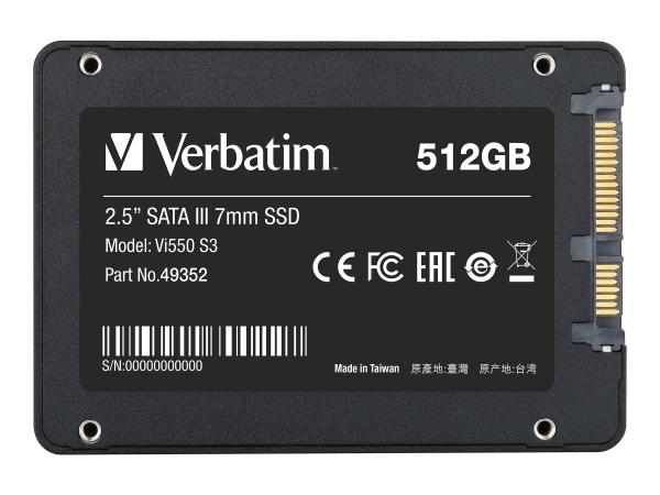 Verbatim Vi550 - SSD - 512 GB - intern - 2.5" (6.4 cm)