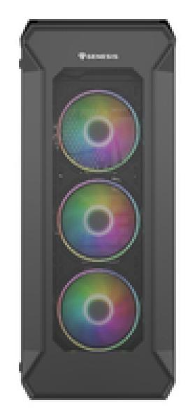 natec Gehäuse Irid 505 aRGB V2 mit Sichtfenster schwarz - Midi/Minitower - ATX