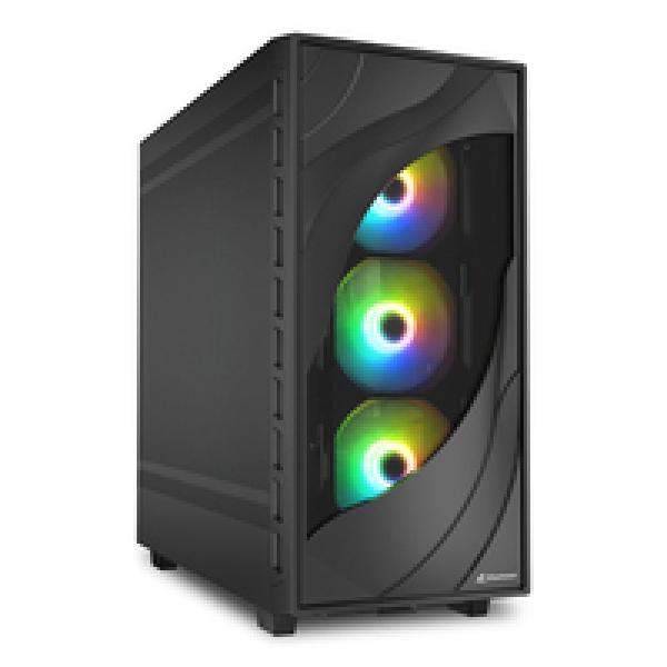 Sharkoon Gehäuse Rebel C80M RGB ATX 1xMetall schwa - Midi/Minitower - ATX