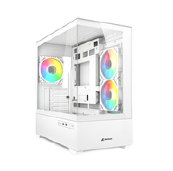 Sharkoon MK6 RGB weiß Tempered Glass x 2 - Midi/Minitower - ATX