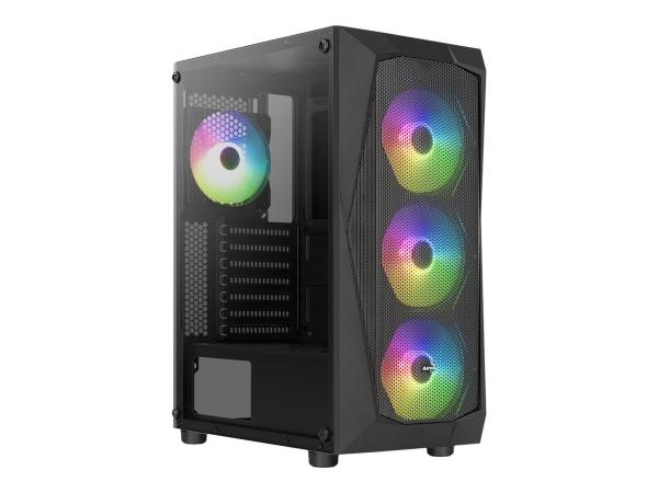 AEROCOOL ADVANCED TECHNOLOGIES AeroCool Falcon ARGB - Mid tower - ATX - Seitenteil mit Fenster (gehärtetes Gl