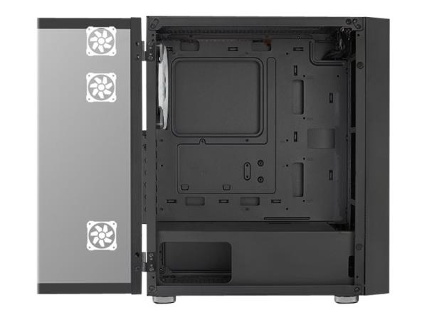 AEROCOOL ADVANCED TECHNOLOGIES AeroCool Graphite - Mid tower - ATX - Seitenteil mit Fenster (gehärtetes Glas)