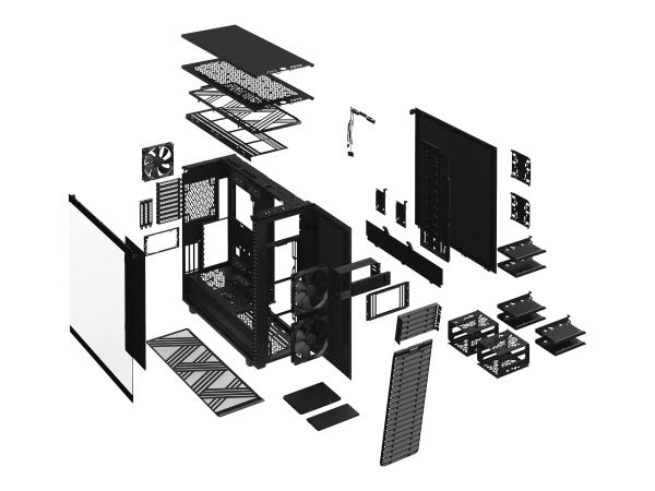 Fractal Design Define 7 XL - Tower - E-ATX / SSI EEB - Seitenteil mit Fenster (gehärtetes Glas)