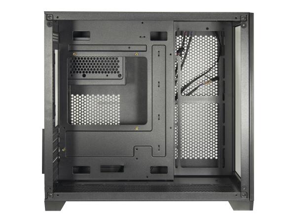 Inter-Tech C-501 Aspect - Tower - mini ITX / micro ATX - Seitenteil mit Fenster (gehärtetes Glas)