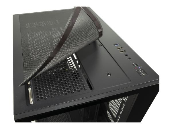 Inter-Tech C-501 Aspect - Tower - mini ITX / micro ATX - Seitenteil mit Fenster (gehärtetes Glas)