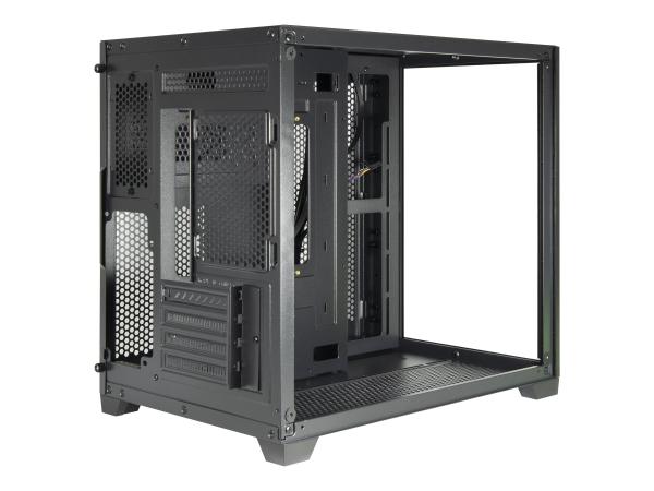 Inter-Tech C-501 Aspect - Tower - mini ITX / micro ATX - Seitenteil mit Fenster (gehärtetes Glas)