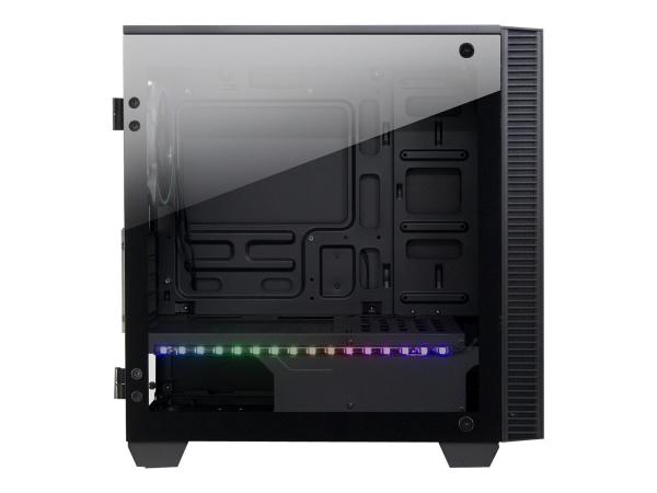 Inter-Tech X-608 Infinity Micro - Tower - micro ATX - Seitenteil mit Fenster (gehärtetes Glas)