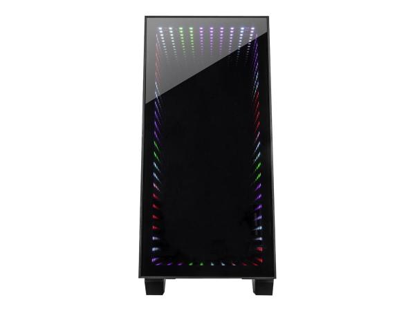 Inter-Tech X-608 Infinity Micro - Tower - micro ATX - Seitenteil mit Fenster (gehärtetes Glas)