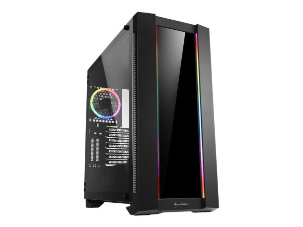 Sharkoon Elite Shark CA200G - Tower - E-ATX / SSI EEB - Seitenteil mit Fenster (gehärtetes Glas)