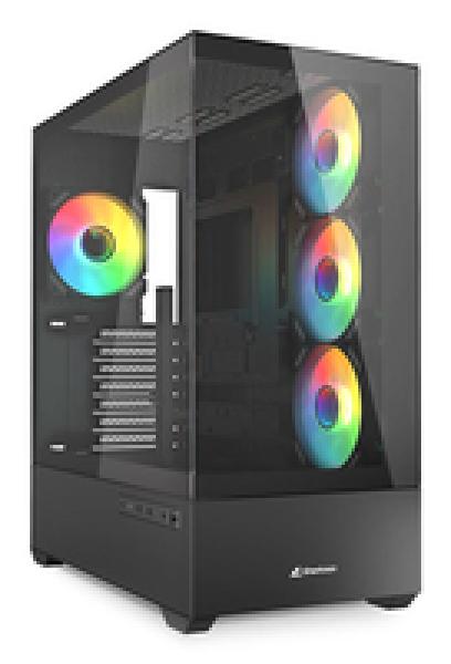 Sharkoon Gehäuse AK6 RGB ATX 1xGlas schwa - Tower - ATX