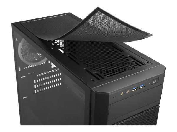Sharkoon V1000 RGB - microATX - Seitenteil mit Fenster (gehärtetes Glas)