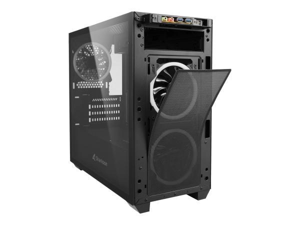 Sharkoon V1000 RGB - microATX - Seitenteil mit Fenster (gehärtetes Glas)