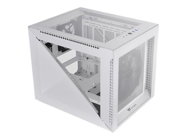 Thermaltake Divider 200 TG Snow - Micro-Case - micro ATX - Seitenteil mit Fenster (gehärtetes Glas)