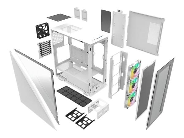 Thermaltake Divider 300 TG Snow - Mid tower - ATX - keine Spannungsversorgung (PS/2)