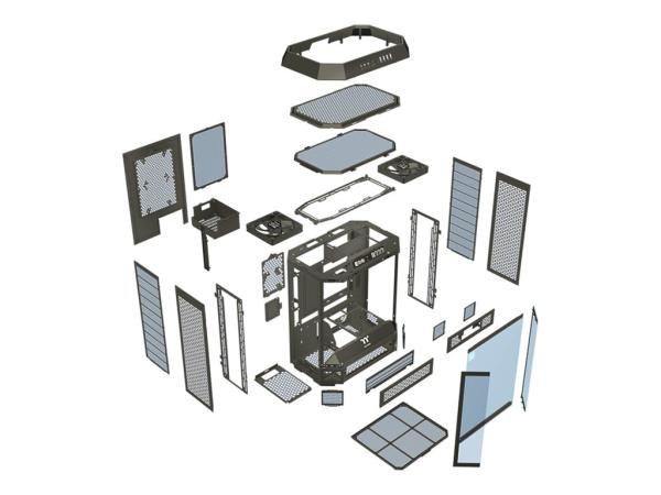Thermaltake The Tower 600 - Mid tower - ATX - Seitenteil mit Fenster (gehärtetes Glas)