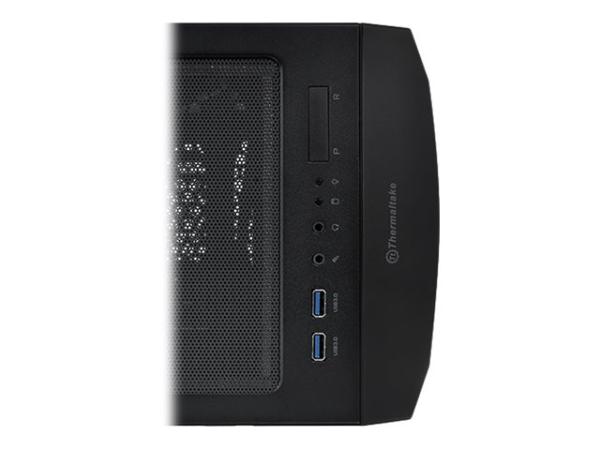 Thermaltake Versa J25 - Tempered Glass RGB Edition - Tower - ATX - Seitenteil mit Fenster (gehärtetes Glas)